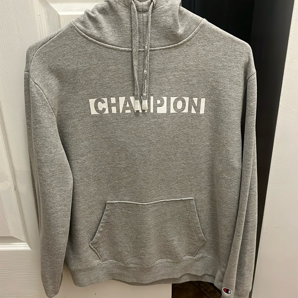 champion gray hoodie